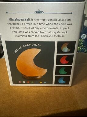 EARTHBOUND Himalayan Salt Stone Lamp - White and Brown Packaging